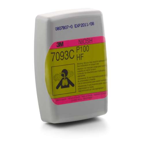 7000126938 7093CB Hydrogen Fluoride Cartridge/Filter 7093CB, P100, with Nuisance Level Organic Vapor and Acid Gas Relief 144 EA/Case