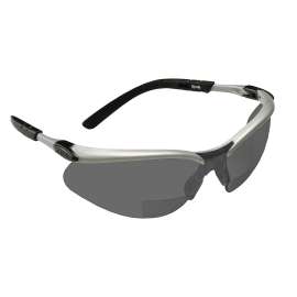 7000127493 11378-00000-20 BX Reader Protective Eyewear 11378-00000-20, Grey Lens, Silver Frame, +2.0 Diopter, 20 ea/Case