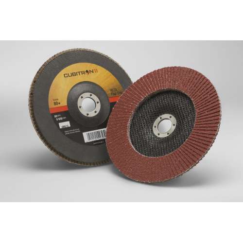 7000148186 Cubitron™ II Flap Disc 967A, 80+, T27, 7 in x 7/8 in, 5 ea/Case