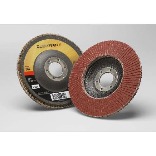 7000148188 Cubitron™ II Flap Disc 967A, 60+, T29, 4-1/2 in x 7/8 in, 10 ea/Case