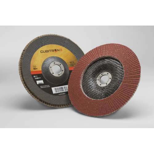 7000148191 Cubitron™ II Flap Disc 967A, 60+, T29, 7 in x 7/8 in, 5 ea/Case
