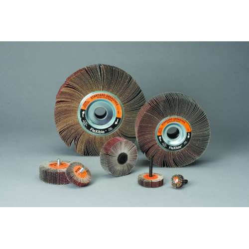 7010294998 Standard Abrasives™ A/O Flexible Flap Wheel 681226, 8 in x 1/2 in x 2 in 80, 2/Bag, 10 ea/Case