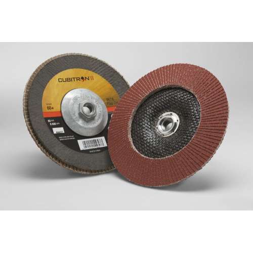 7010300289 Cubitron™ II Flap Disc 967A, 60+, T29 Quick Change, 7 in x 5/8