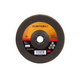 7010300291 Cubitron™ II Flap Disc 967A, 80+, T29, 7 in x 7/8 in, Giant, 5 ea/Case