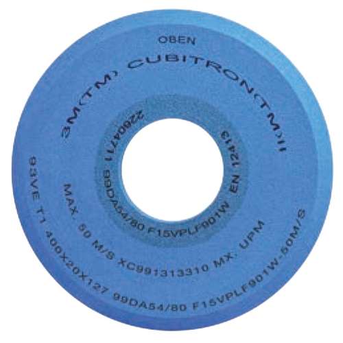 7010306803 Cubitron™II Vitrified Grinding Wheel 93VE T1-51x70.2x18 99DA120/120 H15VPMF901W-40M/S ANSI