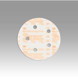 7010307657 Hookit™ Microfinishing Film Disc 268L, 15 Mic 3MIL, Type D, 5 in x NH, D/F 5HL, Die 500FH, 25/Bag, 500 ea/Case