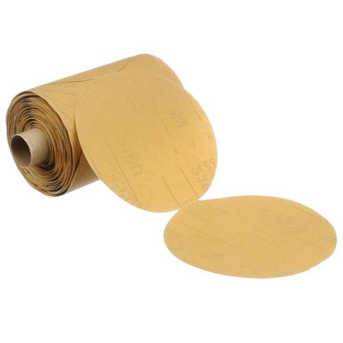 7010308286 Stikit™ Gold Paper Disc Roll 216U, 5 in x NH P360 A-weight Linered,175 Discs/Roll, 6 Rolls/Case