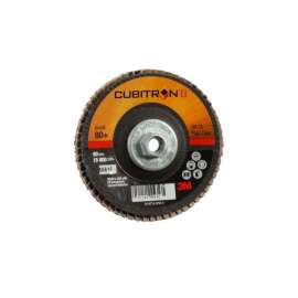 7010308943 Cubitron™ II Flap Disc 967A, 80+, T29 Quick Change, 4 in x 3/8"-24, 10 ea/Case