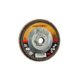 7010308947 Cubitron™ II Flap Disc 967A, 60+, T29 Quick Change, 4-1/2 in x 5/8"-11, Giant, 10 ea/Case