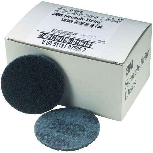 7010309483 Scotch-Brite™ Surface Conditioning Disc, SC-DH, 07506, A/O Very Fine, 3 in x NH, 25/Carton, 100 ea/Case