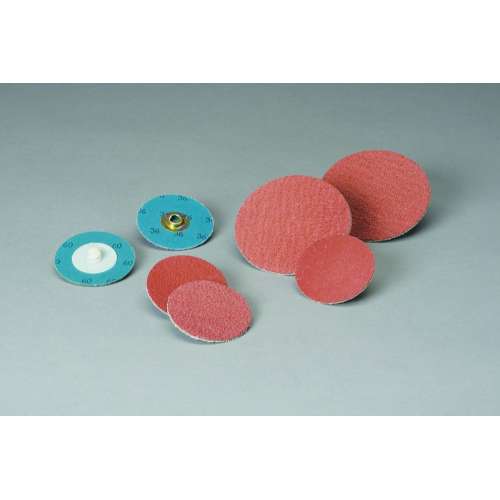 7010310625 Standard Abrasives™ Quick Change Ceramic Pro 2 Ply Disc, 527316, 80, TSM, Red, 1-1/2 in, Die QS150SM, 50/Carton, 200 ea/Case