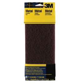 7010315820 Hand Sanding Metal Finishing Pad 7414NA, 4.375 in x 11 in, Maroon Medium