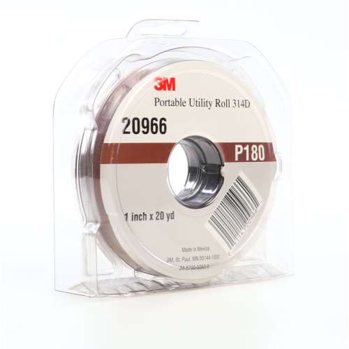 7010326034 Portable Utility Cloth Roll 314D, P180 J-weight, 1 in x 20 yd, 5 ea/Case