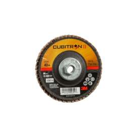 7010327056 Cubitron™ II Flap Disc 967A, 40+, T29 Quick Change, 4 in x 3/8"-24, 10 ea/Case