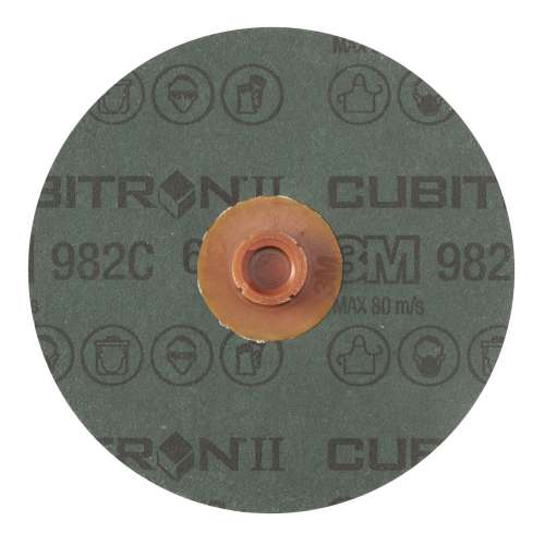 7010327218 Cubitron™ II Roloc™ Fibre Disc 982C, 60+, TS, Red, 4 in, Die RS400BB, 25/Carton, 100 ea/Case