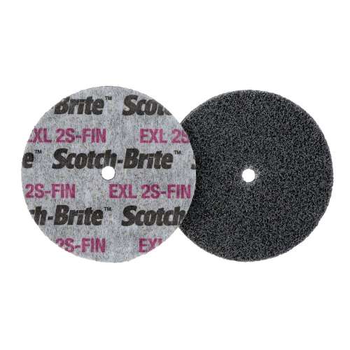 7010328765 Scotch-Brite™ EXL Unitized Wheel, XL-UW, 2S Fine, 3 in x 3/8 in x 3/8 in, 20 ea/Case