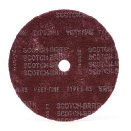 7010328947 Scotch-Brite™ High Strength Disc, HS-DC, A/O Very Fine, 12 in x 1-1/4 in, 25 ea/Case