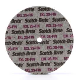 7010329458 Scotch-Brite™ EXL Unitized Wheel, XL-UW, 2S Fine, 6 in x 1/4 in x 3/8 in, 8 ea/Case