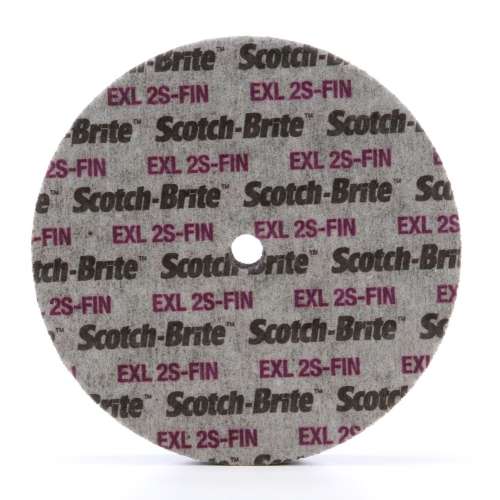 7010329458 Scotch-Brite™ EXL Unitized Wheel, XL-UW, 2S Fine, 6 in x 1/4 in x 3/8 in, 8 ea/Case