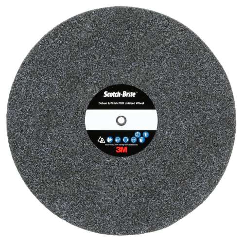 7010329983 Scotch-Brite™ Deburr & Finish Pro Unitized Wheel, DP-UW, 6C Medium+, 8 in x 1 in x 1/2 in, 2 ea/Case