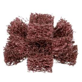 7010330368 Standard Abrasives™ Buff and Blend Cross Buff GP, 725001, A/O Medium, 1-1/2 in x 1/2 in x 3 Ply x 8-32, 50/Carton, 500 ea/Case