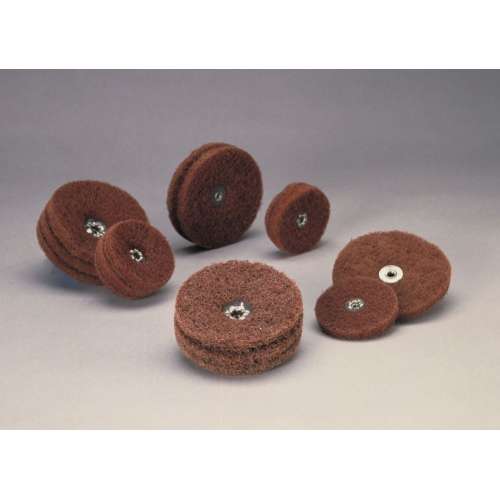 7010330372 Standard Abrasives™ Buff and Blend Circle Buff GP 724280, 3 in x 1 Ply x 1/4-20 A MED, 25 ea/Case