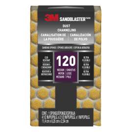 7010336777 SandBlaster™ DUST CHANNELING Sanding Sponge, 20908-120-UFS ,120 grit, 4 1/2 in x 2 1/2 x 1 in, 1/pk