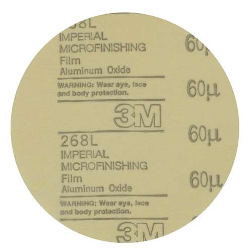 7010359493 Microfinishing PSA Film Disc 268L, 60 Mic 3MIL, Type D, 8 in x NH, Die 800L, 25/Pac, 200 ea/Case