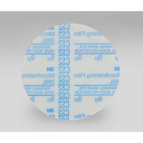 7010359495 Hookit™ Microfinishing Film Disc 268L, 9 Mic 3MIL, Type D, 3 in x 7/8 in, Die 300M, 100/Bag, 1000 ea/Case