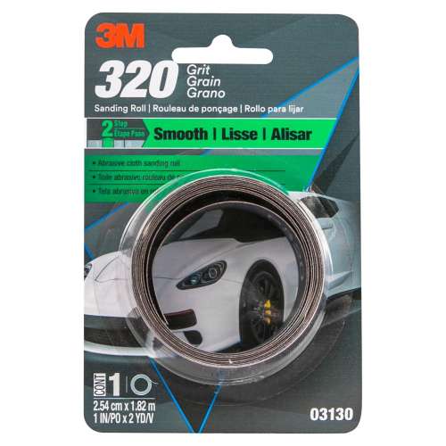 7010360489 Abrasive Cloth Sanding Roll, 03130, 1 in x 2 yd, extra fine, 10 rolls per case