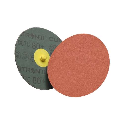 7010360667 Cubitron™ II Roloc™ Fibre Disc 987C, 80+, TR, 4 in, Die R400BB, 25/Carton, 100 ea/Case