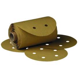 7010361689 Stikit™ Gold Disc Roll Dust Free, 01640, 6 in, P150, 175 discs per roll, 6 rolls per case
