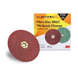 7010363648 Cubitron™ II Fibre Disc 982C, 36+, TN Quick Change, 7 in, Die TN700BB, Trial Pack, 10 ea/Case