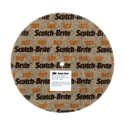 7010364562 Scotch-Brite™ SST Unitized Wheel, 10 in x 3/4 in x 1 in 3A FIN, 1 ea/Case