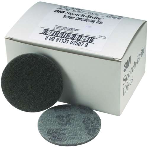 7010364771 Scotch-Brite™ Surface Conditioning Disc, SC-DH, 07507, SiC Super Fine, 3 in x NH, 25/Carton, 100 ea/Case