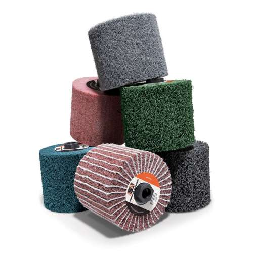 7010369375 Standard Abrasives™ HS Mini-Brush 875700, 4-1/2 in x 4 in x 5/8-11 FB018 41-42 A CRS Medium Density, 1 ea/Case