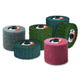 7010369377 Standard Abrasives™ MD Mini-Brush 875705, 4-1/2 in x 4 in x 5/8-11 FBO54 16-16 S MED Medium Density, 1 ea/Case