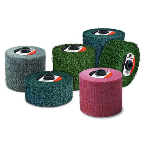 7010369481 Standard Abrasives™ MD Mini-Brush 875714, 4-1/2 in x 2 in x 5/8-11 FB051 15-46 S MED Medium Density, 2 ea/Case