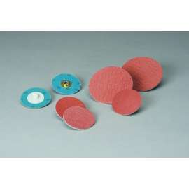 7010369565 Standard Abrasives™ Quick Change Ceramic Pro 2 Ply Disc, 527615, 60, TSM, Red, 4 in, Die QS400BBM, 25/Carton, 100 ea/Case