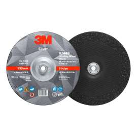 7010409732 Silver Depressed Center Grinding Wheel, 87449, T27 Quick Change, 9 in x 1/4 in x 5/8 in-11, 10/Carton, 20 ea/Case