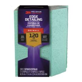 7010417429 Pro Grade Precision™ Drywall Edge Detailing Angled Sanding Sponge Fine grit, 30904FPSA, 2.5 x 4.5 x1 in, 2/each, 6/case