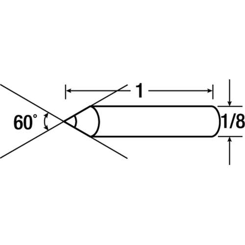 7010481727 Diamond Dressing Tools, Rolls, Discs, SHAPED TOOL, 60DEG, 1/8X1 PHONOPOINT P0560S2 - MMMTOOL29025