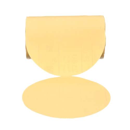 7010508713 Stikit™ Gold Paper Disc Roll 216U, P150 A-weight, 8 in x NH, Die 800L, 125 discs per roll