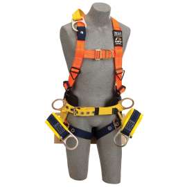 7012815646 1108126 DBI-SALA® Delta™ Oil and Gas Climbing/Positioning/Suspension Safety Harness with Board Seat 1108126, Hi-Vis Orange, Small