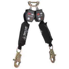 7012818543 3100565 DBI-SALA® Nano-Lok™ Hot Work Twin-Leg Personal Self-Retracting Lifeline 3100565, Kevlar® Fiber Web, 6 ft