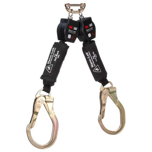 7012818546 3100568 DBI-SALA® Nano-Lok™ Hot Work Twin-Leg Personal Self-Retracting Lifeline 3100568, Kevlar® Fiber Web, 6 ft