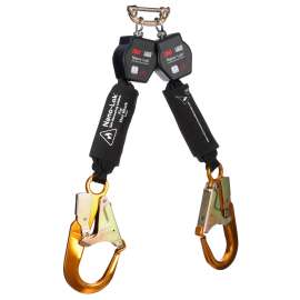 7012818548 3100570 DBI-SALA® Nano-Lok™ Hot Work Twin-Leg Personal Self-Retracting Lifeline 3100570, Kevlar® Fiber Web, 6 ft