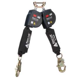 7012818556 3100582 DBI-SALA® Nano-Lok™ Arc Flash Twin-Leg Personal Self-Retracting Lifeline 3100582, Kevlar® Fiber Web, 8 ft