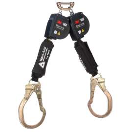 7012818559 3100585 DBI-SALA® Nano-Lok™ Arc Flash Twin-Leg Personal Self-Retracting Lifeline 3100585, Kevlar® Fiber Web, 8 ft