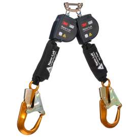 7012818561 3100587 DBI-SALA® Nano-Lok™ Arc Flash Twin-Leg Personal Self-Retracting Lifeline 3100587, Kevlar® Fiber Web, 8 ft